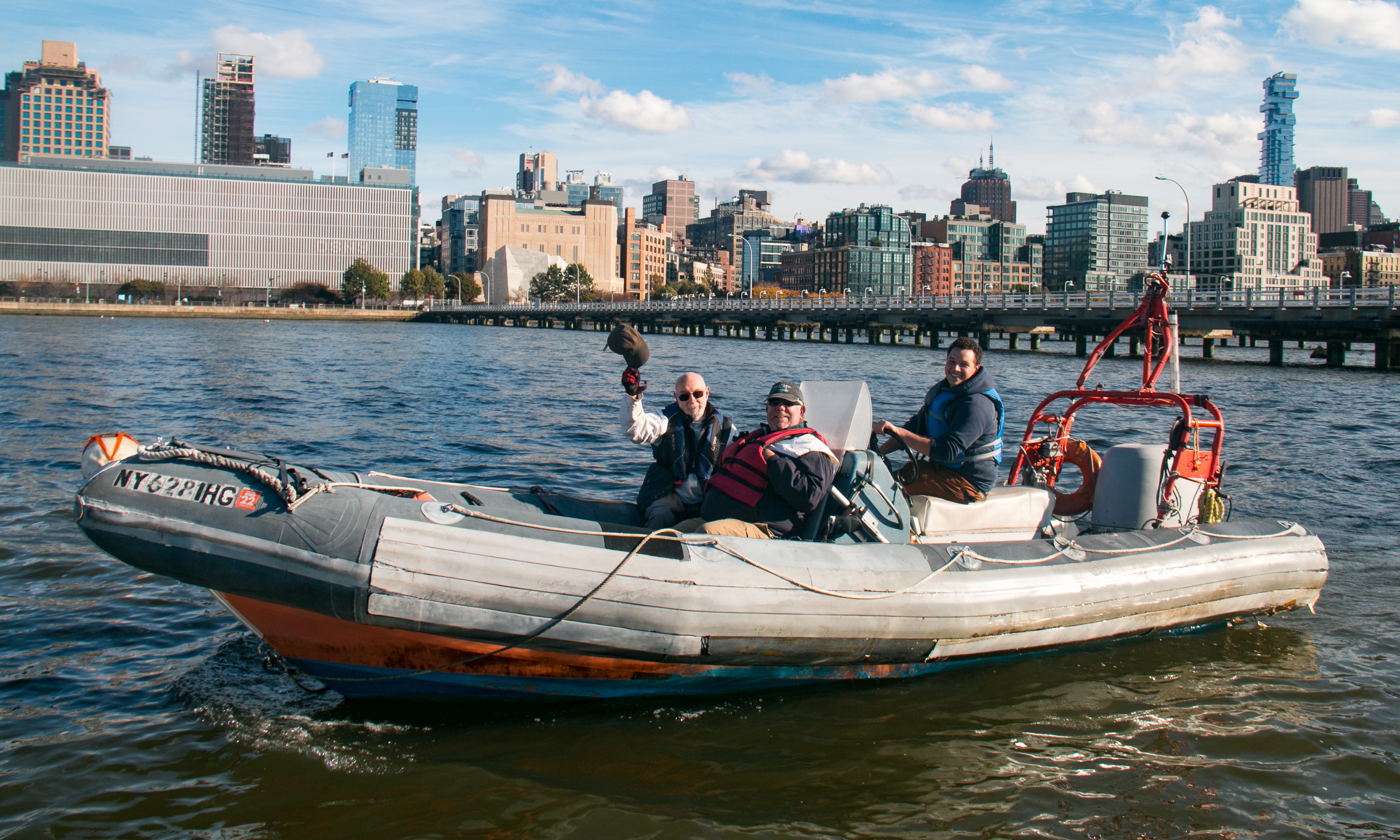 Bob Lazara from Sound School, Seth (Harbor alum) and Dave operated the RIB/turn marker YR-48